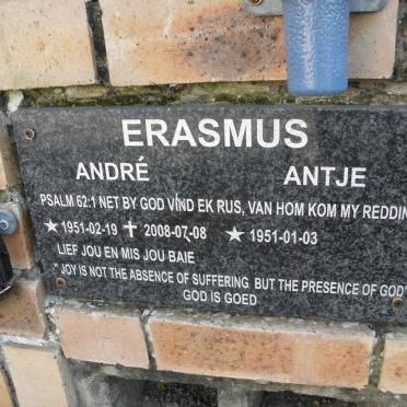 ERASMUS André 1951-2008 &amp; Antje 1951-