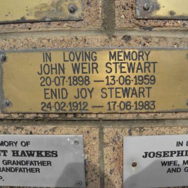 STEWART John Weir 1898-1959 &amp; Enid Joy 1912-1983