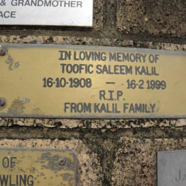 KALIL Toofic Saleem 1908-1999