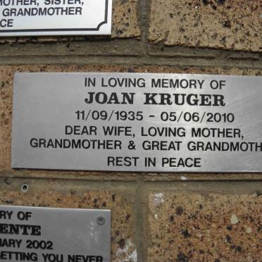 KRUGER Joan 1935-2010