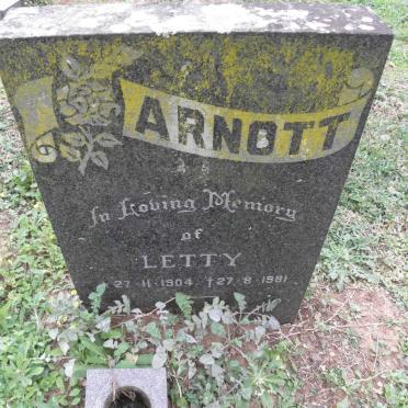 ARNOTT Letty 1904-1981