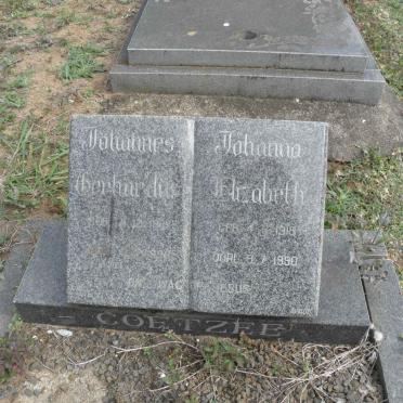 COETZEE Johannes Gerhardus &amp; Johanna Elizabeth 1915-1990