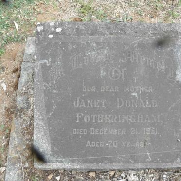 FOTHERINGHAM Janet Donald -1961