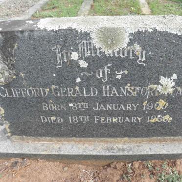 HANSFORD Clifford Gerald 1900-1966 &amp; Lizzie May 1894-1977