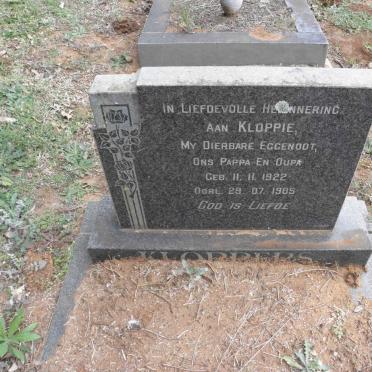 KLOPPERS Kloppie 1922-1985