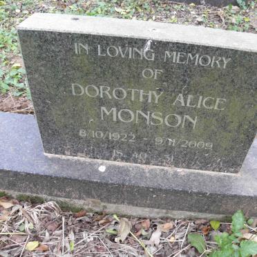 MONSON Sydney George 1914-1996 &amp; Dorothy Alice 1922-2009