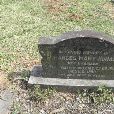 NUNAN Frances Mary nee CASHMAN 1915-1990