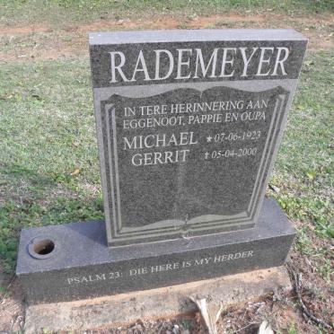 RADEMEYER Michael Gerrit 1923-2000