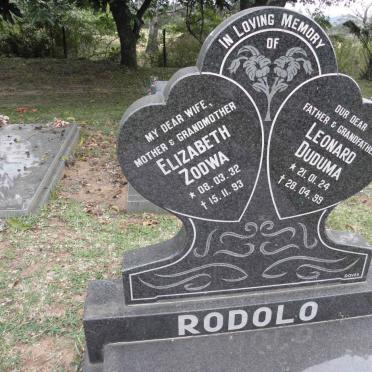 RODOLO Leonard Duduma 1924-1999 &amp; Elizabeth Zodwa 1932-1993