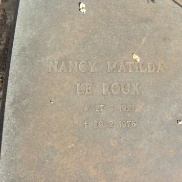 ROUX Nancy Matilda, le 1921-1976