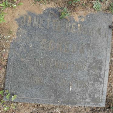 SCHEUN Janetta Hendrika 190?-1991