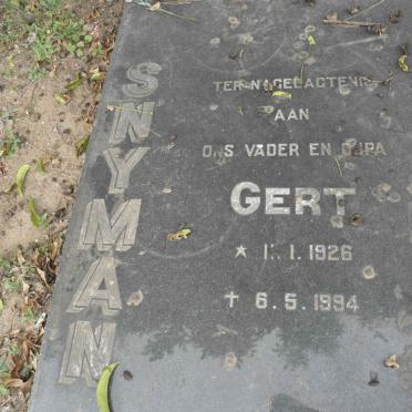 SNYMAN Gert 1926-1994