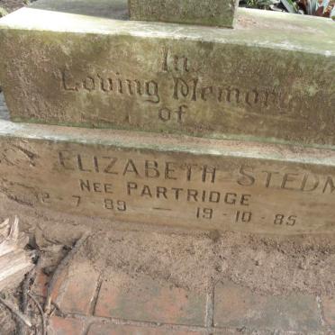 STEDMAN Elizabeth nee PARTRIDGE 1889-1985