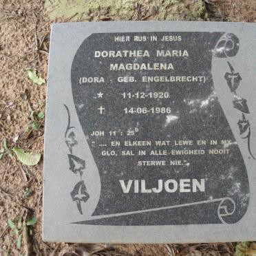 VILJOEN Johannes Jacobus 1916-2009 &amp; Dorathea Maria Magdalena ENGELBRECHT 1920-1986
