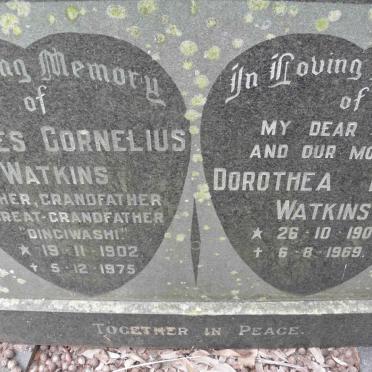 WATKINS ?Andries Cornelius 1902-1975 &amp; Dorothea NAUDE 1908-1969