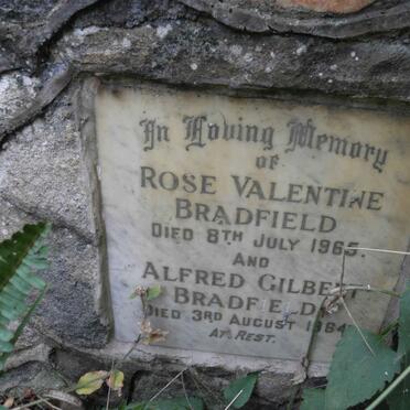 BRADFIELD Alfred Gilbert -1964 &amp; Rose Valentine -1965