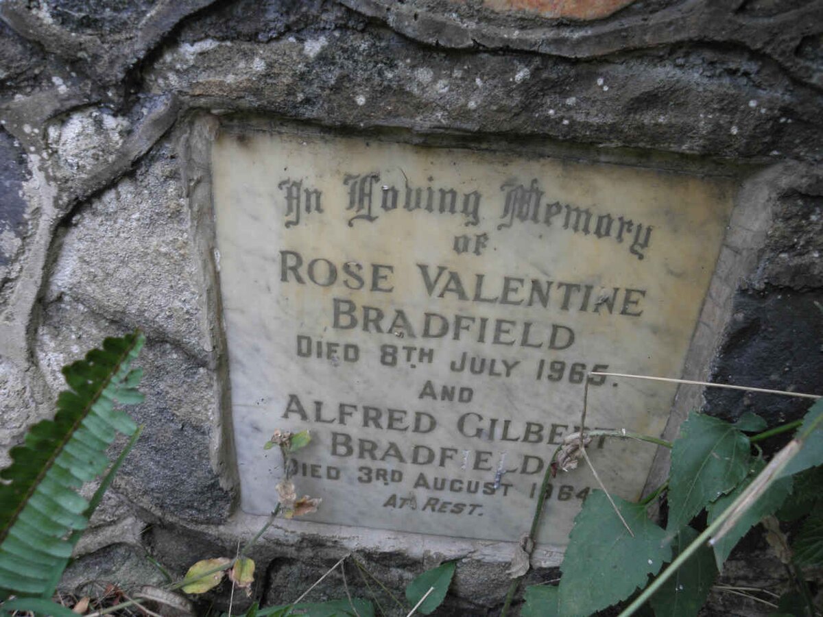 BRADFIELD Alfred Gilbert -1964 &amp; Rose Valentine -1965