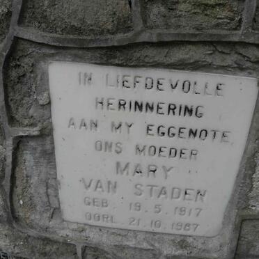 STADEN Mary, van 1917-1987