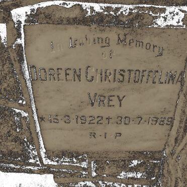 VREY Doreen Christoffelina 1922-1989