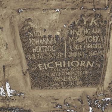 WYK  Johannes Hertzog, van  1913-1992 &amp; M.N. GRIESEL 1918-1996 :: EICHHORN Annemarie 1959-2006