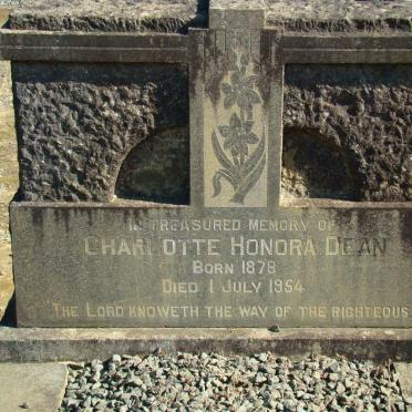 DEAN Charlotte Honora 1878-1954