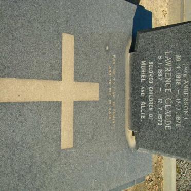 FOSTER Laurence Claude, Hoo 1937-1970 &amp; Shirley Louise Olive ANDERSON 1937-1970