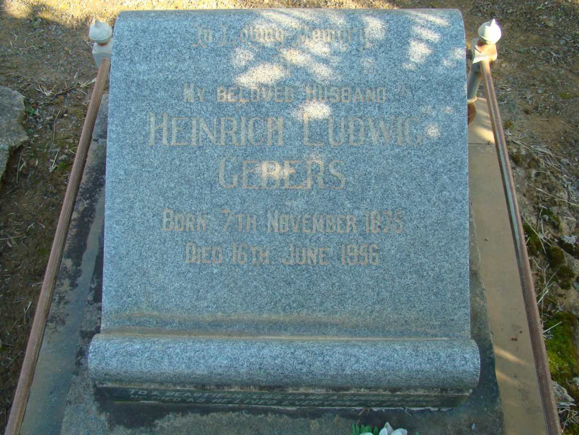 GEBERS Heinrich Ludwig 1875-1956