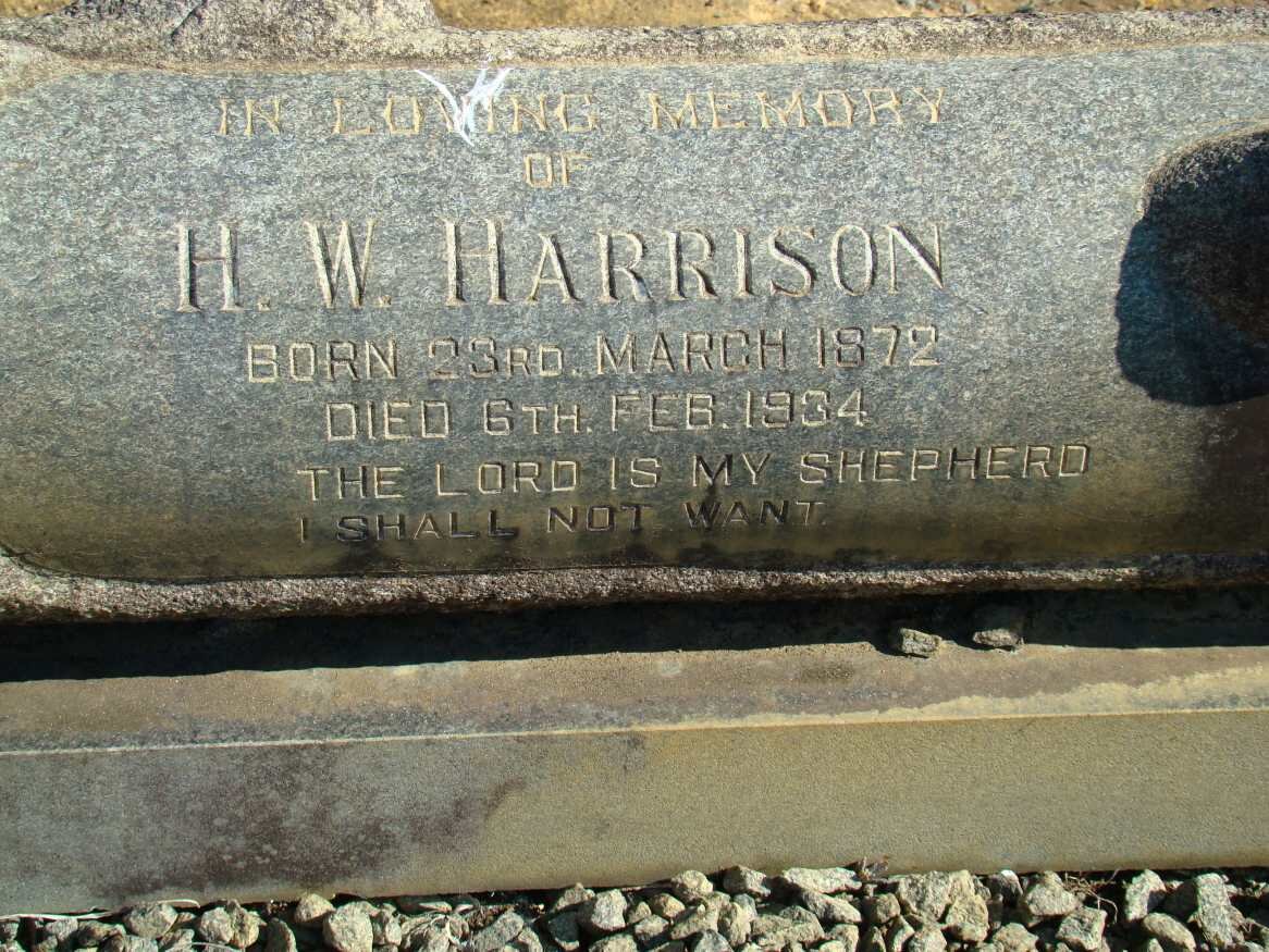 HARRISON H.W. 1872-1934