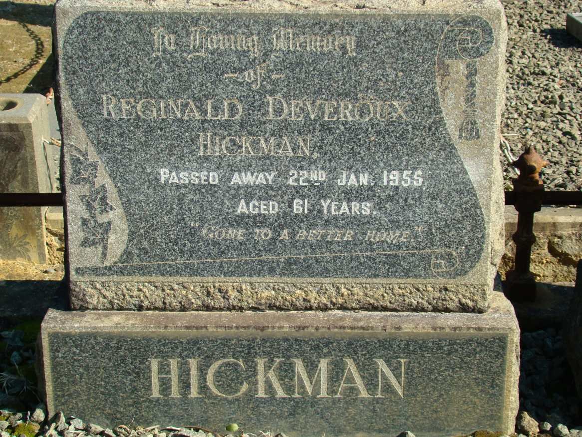 HICKMAN Reginald Deveroux -1955