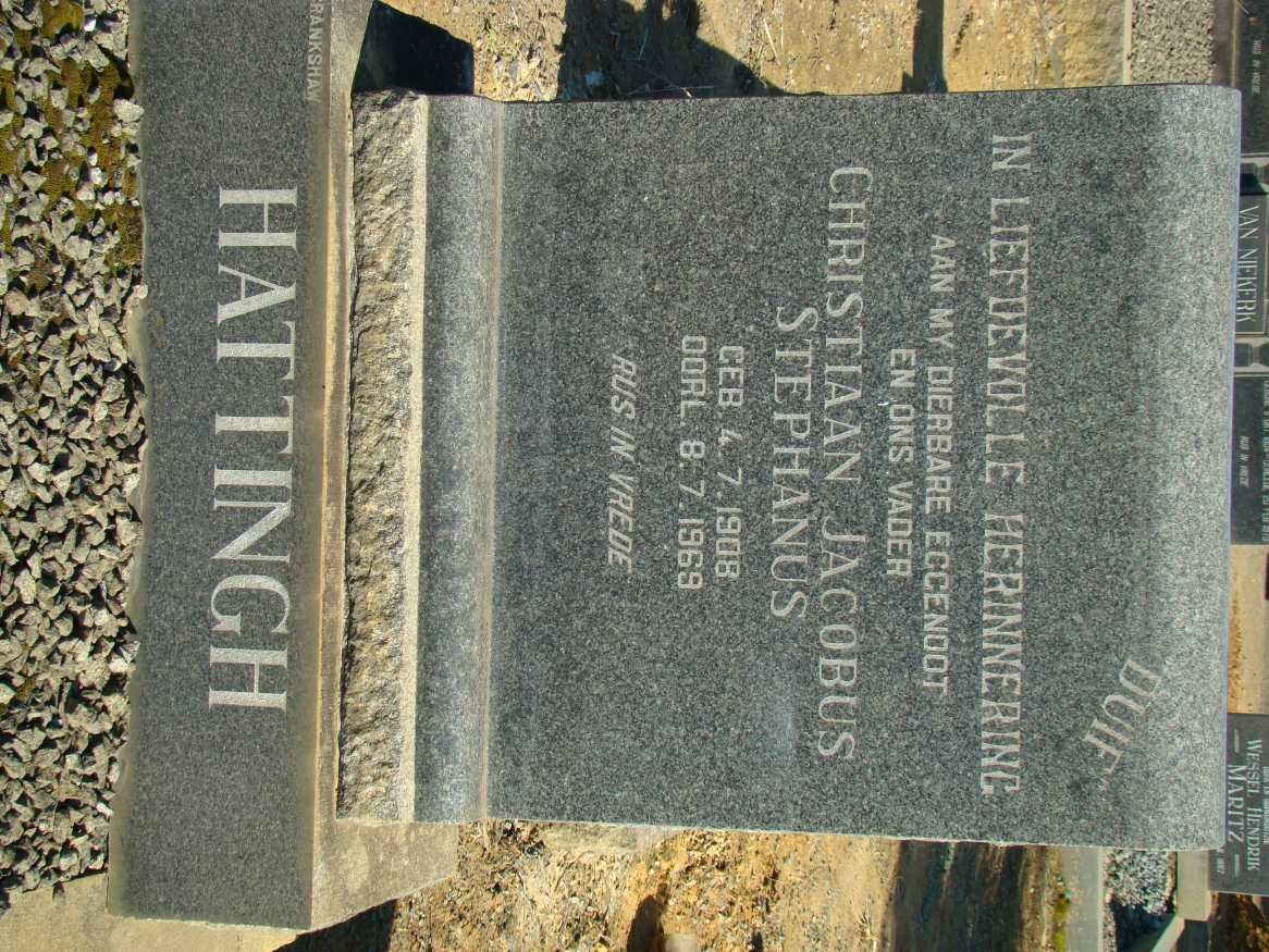 HATTINGH Christiaan Jacobus Stephanus 1908-1969