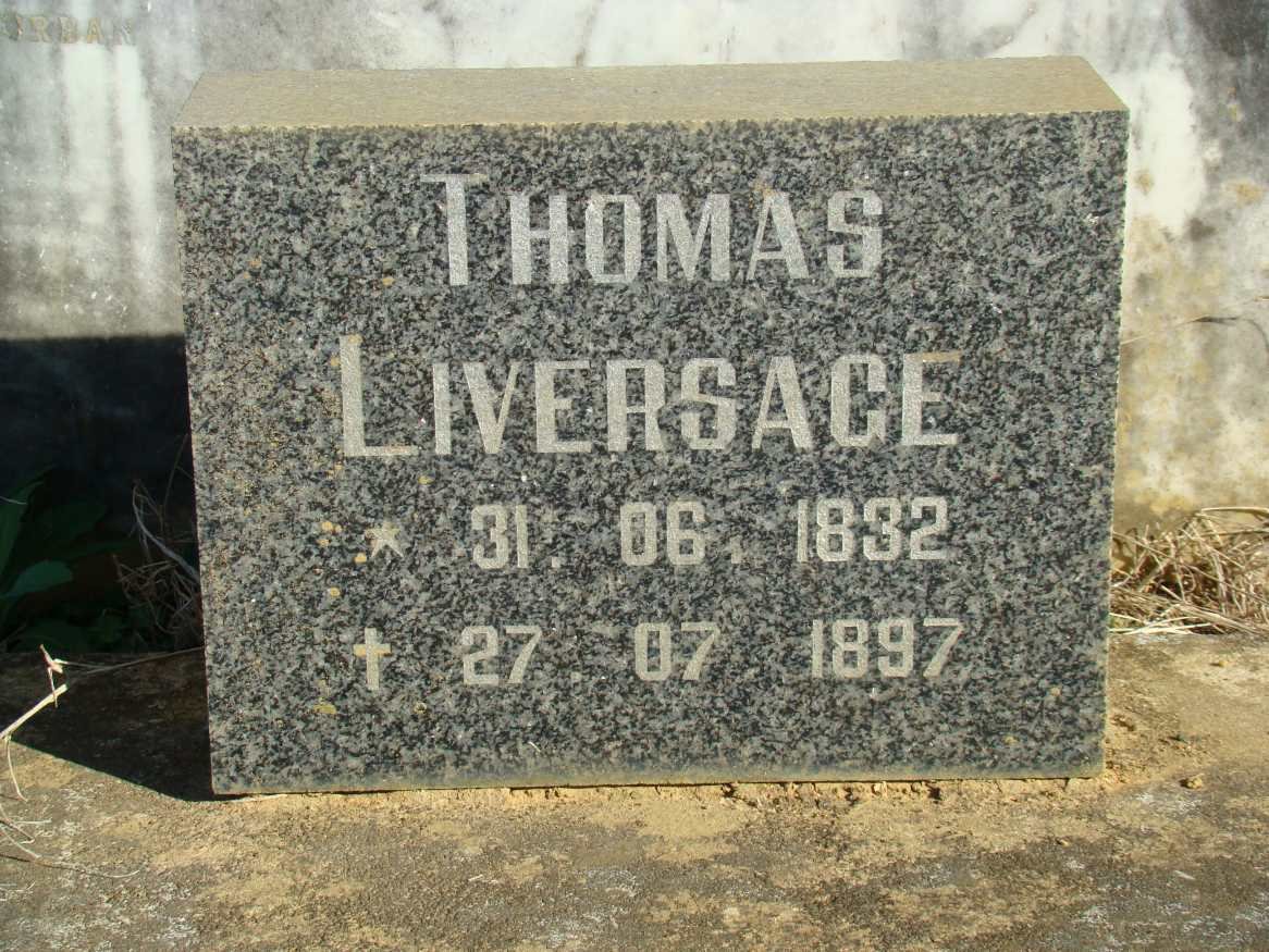 LIVERSAGE Thomas 1832-1897