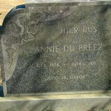 PREEZ Annie, du 1878-1911