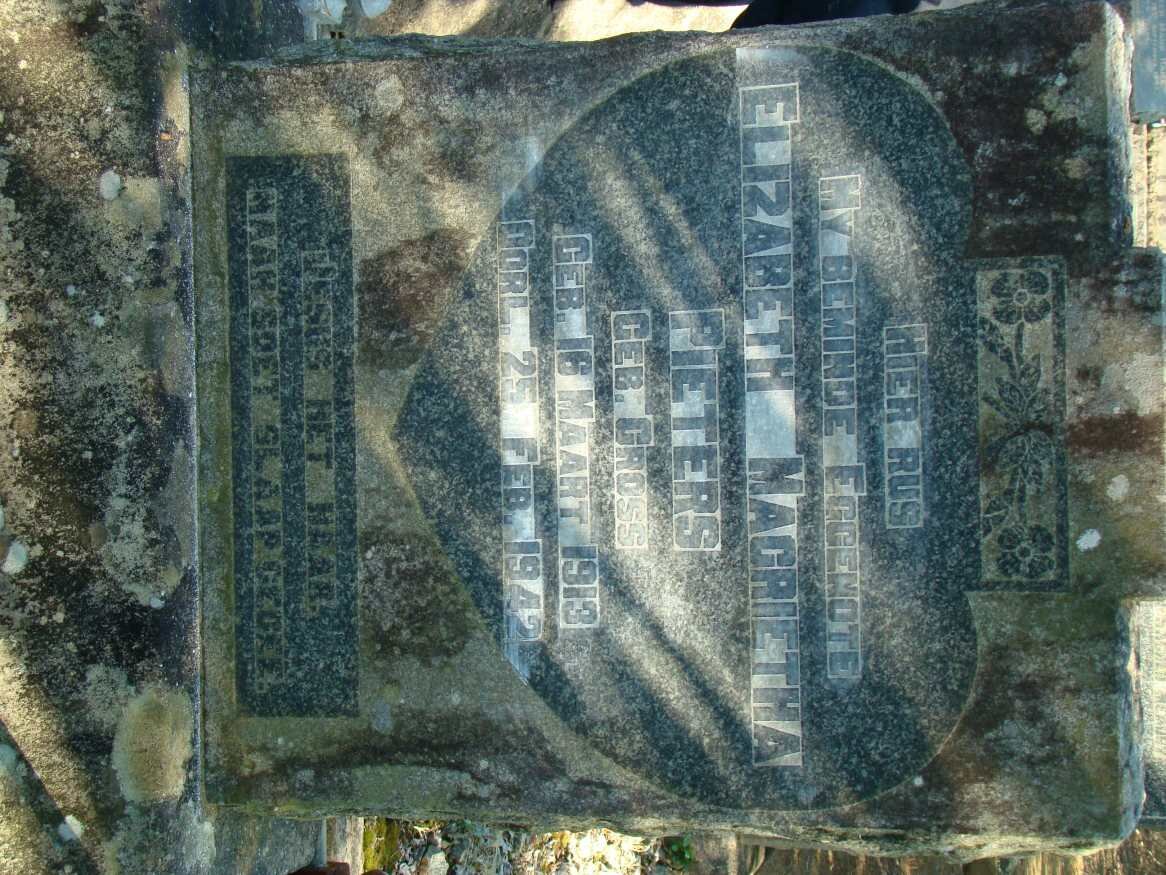 PIETERS Elizabeth Magrietha nee CROSS 1913-1942