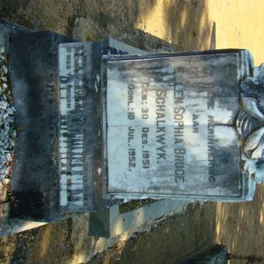 SCHALKWYK Ellen Sophia Bruce 1951-1952