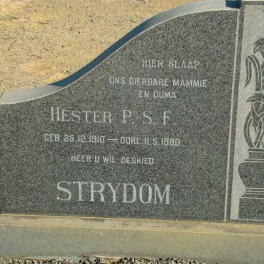 STRYDOM Hester P.S.F. 1910-1980