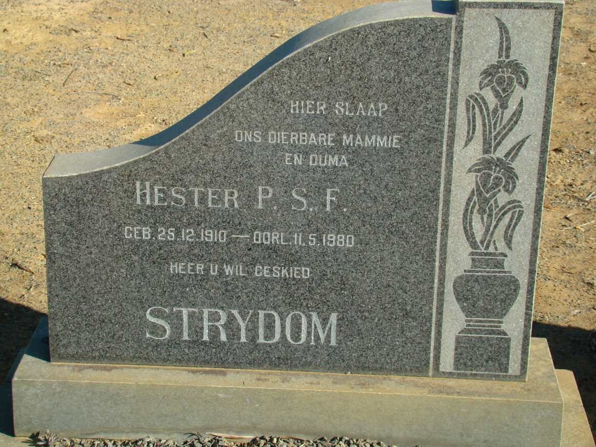 STRYDOM Hester P.S.F. 1910-1980