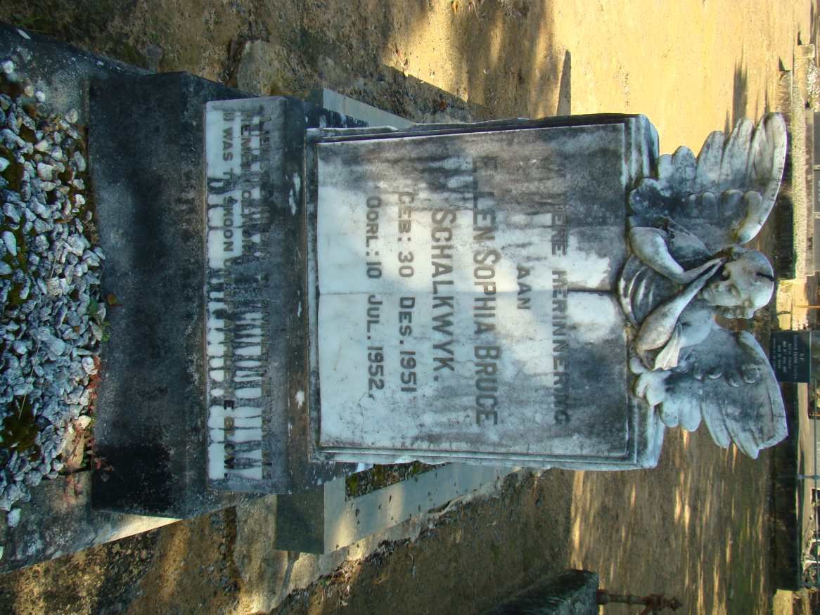 SCHALKWYK Ellen Sophia Bruce 1951-1952