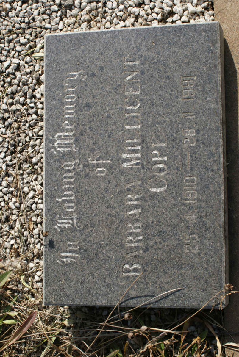 COPE Barbara Millicent 1910-1981