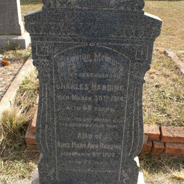 HARDING Charles -1914 &amp; Alice Mary Ann -1932