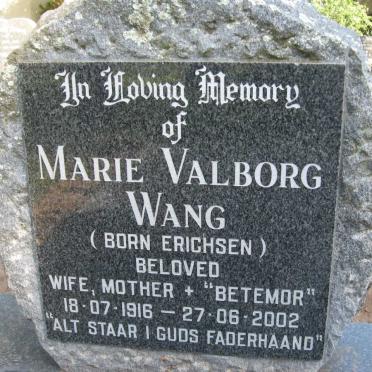 WANG Marie Valborg nee ERICHSEN 1916-2002