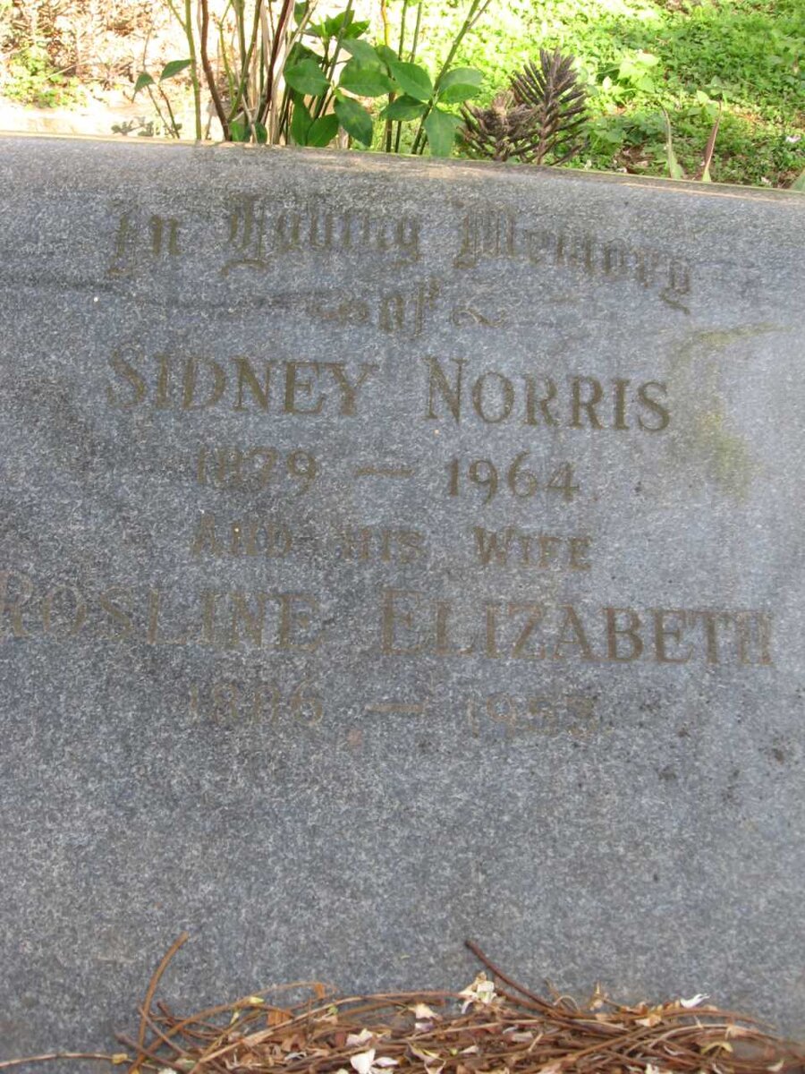 NORRIS Sidney 1879-1964 &amp; Rosline Elizabeth 1886-1953