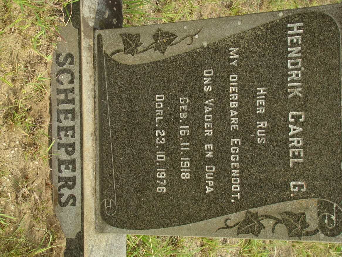 SCHEEPERS Hendrik Carel G. 1918-1976