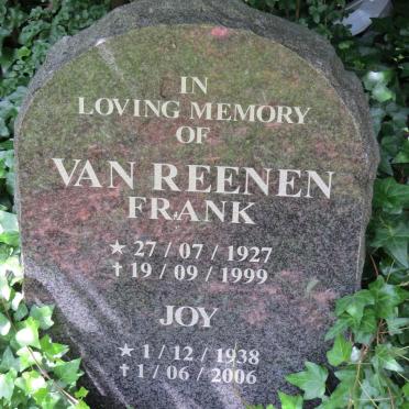 REENEN Frank, van 1927-1999 &amp; Joy 1938-2006