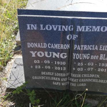 YOUNG Donald Cameron 1930-2013 &amp; Patricia Eileen BLACK 1930-2016