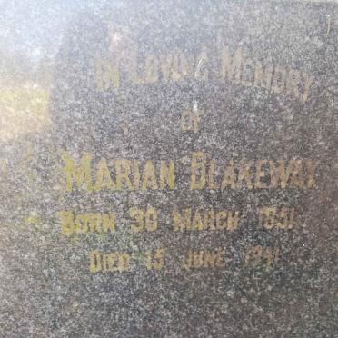 BLAKEWAY Marian 1851-1941