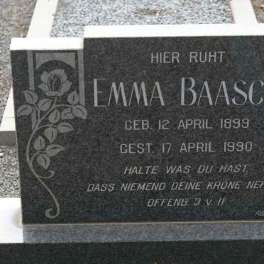 BAASCH Emma 1899-1990