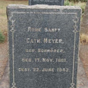 MEYER Cath nee SCHRODER 1851-1942