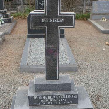 OELLERMANN Hilda Emma Hedwig nee RENCKEN 1929-2003