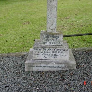 CULVERWELL Julia Mary nee McDONALD 1847-1919