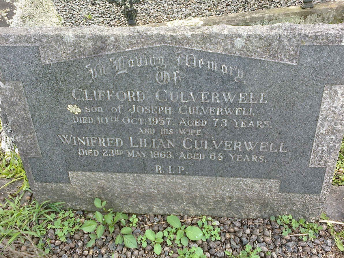 CULVERWELL Clifford -1957 &amp; Winifred Lilian -1963